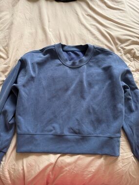 Lululemon Softstreme Cropped Crew- Blue